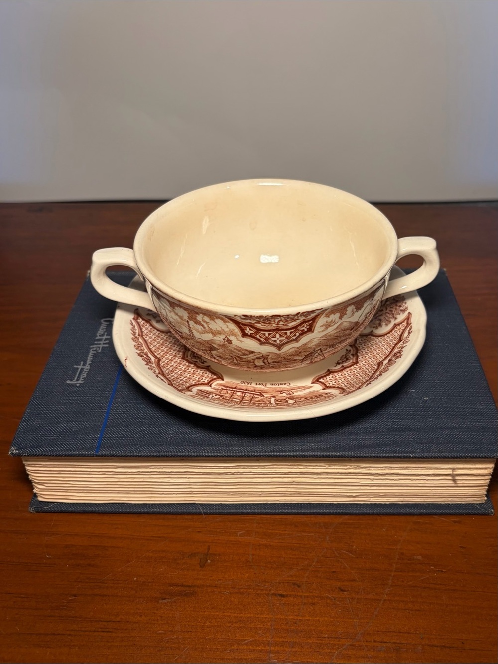 Fair Winds Two-Handled Soup Bowl with Saucer